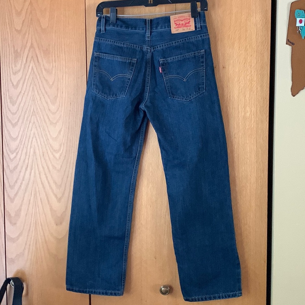 Levi’s 550 relaxed fit blue denim jeans size 14 boy’s 27 x 27 riveted 5 pockets